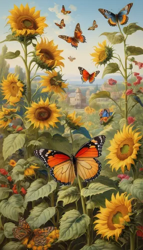 butterfly background,chasing butterflies,butterflies,moths and butterflies,butterfly floral,sunflowers and locusts are together,butterfly day,julia butterfly,lycaena phlaeas,butterflay,butterfly isolated,vanessa (butterfly),orange butterfly,yellow butterfly,butterfly effect,pollinator,butterfly,isolated butterfly,monarch butterfly,flutter,Art,Classical Oil Painting,Classical Oil Painting 31