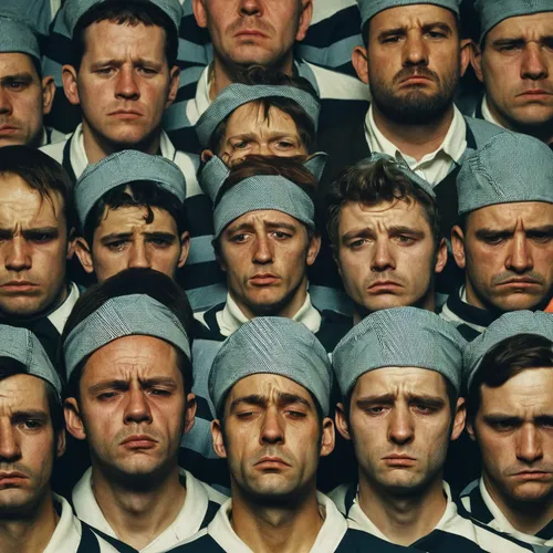 sailors,rugby union,prison,rugby tens,health care workers,hospital staff,medical staff,prisoner,breton,workhouse,psychiatry,miners,referees,repetition,rugby league,concentration camp,workforce,cells,clones,patients,Photography,Documentary Photography,Documentary Photography 06