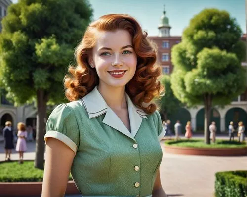 maureen o'hara - female,pleasantville,capucine,the disneyland resort,disneyland park,retro woman,Photography,Documentary Photography,Documentary Photography 06