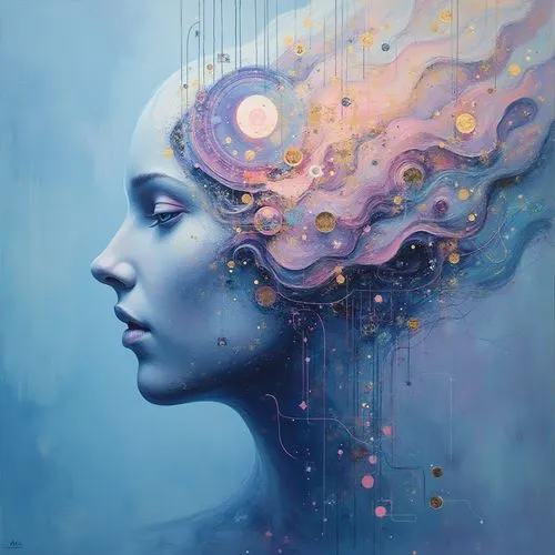 woman thinking,precognition,cognition,imaginacion,coomber,brainwaves