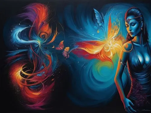 Painting Abstract body Art Oil Painting,fire artist,neon body painting,fantasy art,chalk drawing,bodypainting,oil painting on canvas,imaginacion,flame spirit,dancing flames,dream art,annunciation,ener