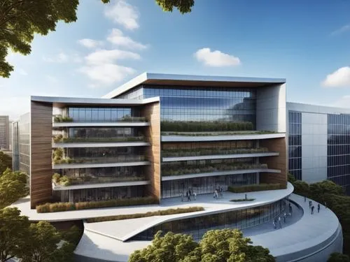 technopark,genzyme,embl,technion,kaist,biotechnology research institute,infosys,headoffice,astrazeneca,investec,newbuilding,office building,headquarter,medibank,essec,bouygues,3d rendering,genentech,l