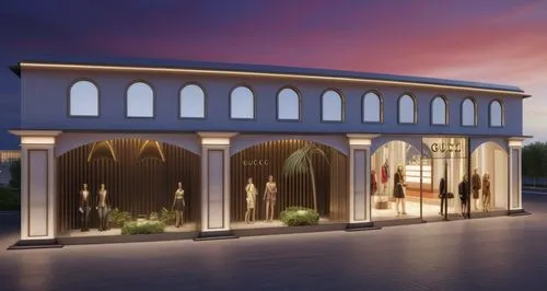 gucci, shopping centre, adam and eve status,al nahyan grand mosque,qasr al watan,islamic architectural,3d rendering,caravanserai,nizwa souq,build by mirza golam pir,prefabricated buildings,qasr azraq,