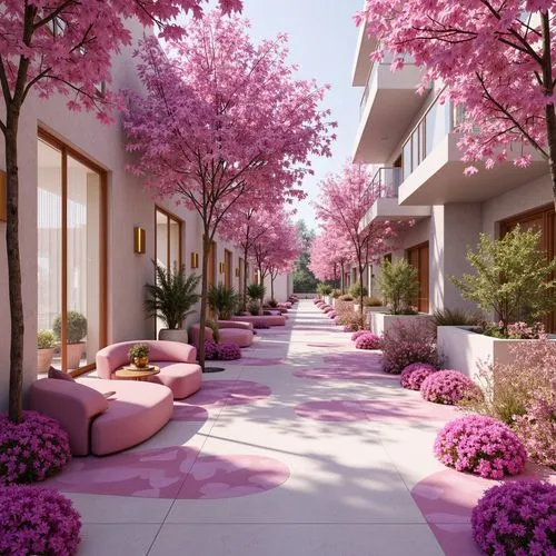 3d rendering,bougainvilleans,landscape design sydney,render,landscaped,sakura trees,blooming trees,cherry blossoms,cherry blossom,3d rendered,garden design sydney,pink cherry blossom,landscape designers sydney,flowering trees,pink flowers,breezeway,the cherry blossoms,cherry blossom tree,sakura flowers,sakura blossoms