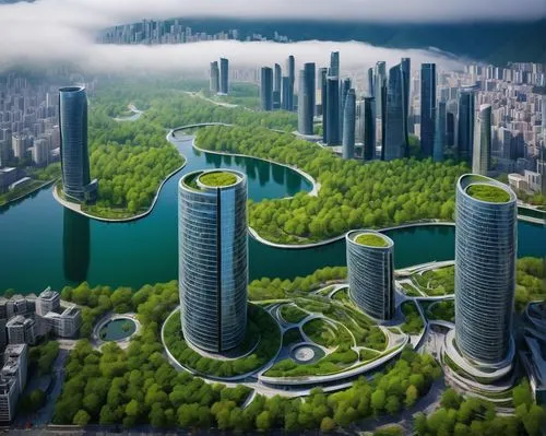 futuristic landscape,futuristic architecture,arcology,zhangzhou,ecotopia,hangzhou,chongqing,chengdu,terraformed,guangzhou,shenzhen,tianjin,artificial islands,jiangzhou,songdo,guiyang,terraforming,cyberport,dingzhou,fantasy city,Photography,Fashion Photography,Fashion Photography 24