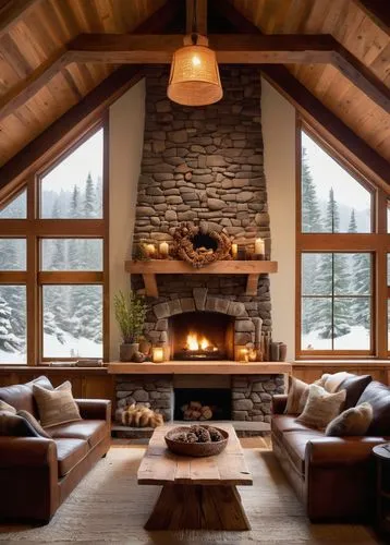 coziness,fire place,alpine style,warm and cozy,coziest,fireplaces,fireplace,wooden beams,chalet,cozier,winter house,christmas fireplace,log fire,the cabin in the mountains,snow house,log cabin,log home,family room,beautiful home,rustic aesthetic,Art,Artistic Painting,Artistic Painting 35