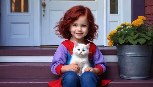 girl with dog,turkish van,pumuckl,american eskimo dog,turkish angora,ritriver and the cat,selkirk rex,little red riding hood,child fox,image editing,children's christmas photo shoot,boy and dog,child portrait,red tabby,red cat,ragdoll,children's background,little boy and girl,girl and boy outdoor,red-haired,Photography,Documentary Photography,Documentary Photography 27