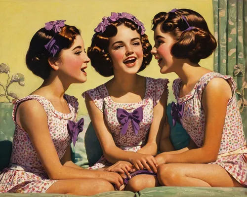 vintage girls,retro pin up girls,pin-up girls,retro women,the three graces,young women,pin up girls,vintage women,1940 women,vintage art,vintage 1950s,twenties women,three friends,women friends,1950s,pin ups,vintage illustration,vintage fairies,three flowers,fifties,Conceptual Art,Sci-Fi,Sci-Fi 08