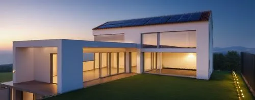 modern house,cubic house,solar modules,eco-construction,smart home,solar photovoltaic,solar panels,modern architecture,folding roof,solar panel,frame house,heat pumps,smart house,solar battery,3d rend