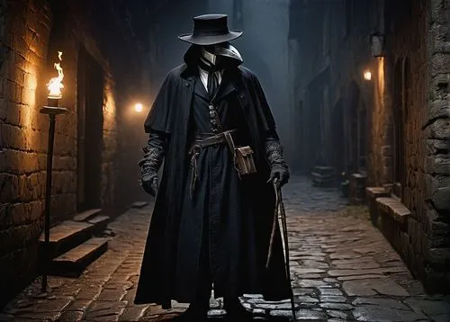 dodge warlock,undertaker,frock coat,grimm reaper,guy fawkes,pilgrim,whitby goth weekend,grim reaper,overcoat,hooded man,black hat,assassin,black coat,magistrate,hatter,rasputin,long coat,trench coat,cosplay image,scythe,Illustration,Paper based,Paper Based 03