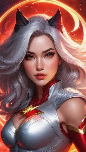 ororo,fireheart,firecat,korin,kittani,amaterasu,fiery,korana,kitsune,supercat,fire red eyes,lilandra,zhixue,morgana,fire background,solar,fire siren,zauriel,amora,rafaela,Conceptual Art,Fantasy,Fantasy 03