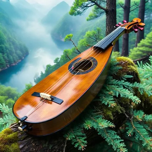 theorbo,classical guitar,ukuleles,stringed instrument,dulcimer,lutenist,acoustic guitar,ukulele,ukelele,string instrument,musical instrument,voyageur,mandolins,violoncello,music instruments,celtic harp,wooden instrument,musical instruments,mandolin,violin,Illustration,Realistic Fantasy,Realistic Fantasy 37