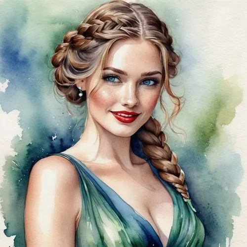 elsa,fantasy portrait,digital painting,braid,world digital painting,colour pencils,color pencils,photo painting,watercolor pencils,celtic queen,fantasy art,french braid,romantic portrait,coloured pencils,braids,digital art,sarah walker,watercolor painting,colored pencils,color pencil,Conceptual Art,Daily,Daily 32