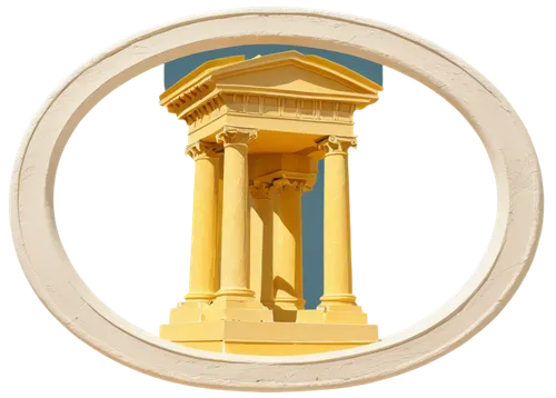 corinthian order,3d bicoin,pallas athene fountain,doric columns,greek in a circle,gold stucco frame,golden ring,ionic,pillar,semi circle arch,columns,nyse,pantheon,greek temple,lion capital,pedestal,ancient greek temple,nuerburg ring,dogecoin,circular ring,Conceptual Art,Fantasy,Fantasy 23