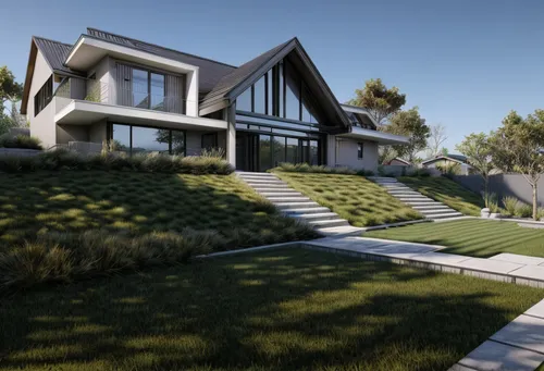 3d rendering,landscape design sydney,landscape designers sydney,modern house,render,dunes house,garden design sydney,residential house,smart house,modern architecture,mid century house,garden elevation,danish house,grass roof,eco-construction,3d rendered,house shape,timber house,residential,landscaping