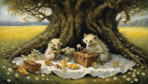 basket of apples,rabbit family,rabbits and hares,easter rabbits,tea party,spring nest,fox and hare,hares,basket of fruit,cart of apples,picnic basket,white footed mice,woodland animals,rabbits,apple trees,basket with apples,squirrels,tea party cat,easter nest,apple tree,Illustration,Realistic Fantasy,Realistic Fantasy 14