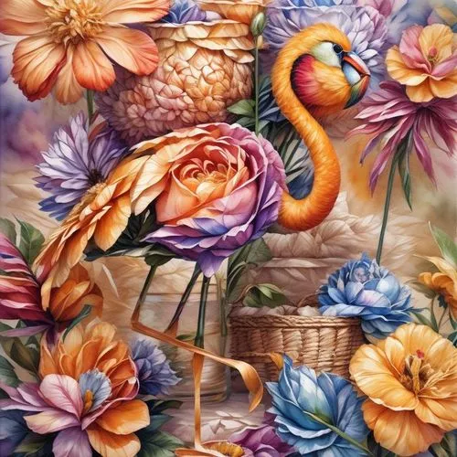 floral and bird frame,floral background,floral digital background,flower painting,kimono fabric,tropical floral background