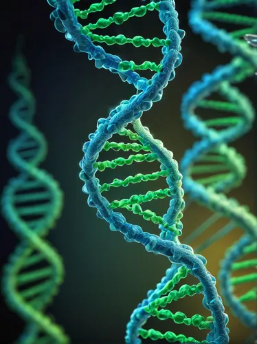 double helix structure, DNA strands, microscopic view, scientific illustration, genetic material, nucleotides, adenine, thymine, cytosine, guanine, molecular bonds, blue and green color scheme, transp