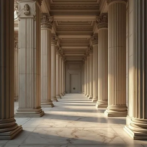 columns,pillars,colonnades,doric columns,colonnade,three pillars,columned,pillar capitals,colonnaded,peristyle,roman columns,bernini's colonnade,columnas,neoclassical,hall of the fallen,pillar,marble palace,palladian,corridor,portico,Photography,General,Realistic