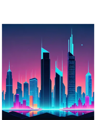 cityscape,city skyline,cybercity,dusk background,colorful city,skyline,ctbuh,city,cybertown,metropolis,skyscrapers,cities,cityzen,dubai,futuristic landscape,fantasy city,city at night,chicago skyline,synth,city blocks,Illustration,Vector,Vector 01