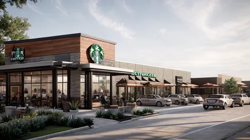 starbucks,crown render,3d rendering,frappé coffee,foster city,palo alto,cloverleaf,render,oakville,new housing development,bucks,outdoor dining,newly constructed,shopping center,the coffee shop,1955 m