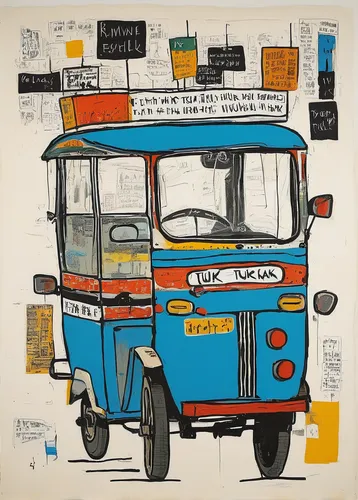 trolley bus,schoolbus,school bus,city bus,english buses,trolleybus,travel trailer poster,motorhomes,camping bus,blue pushcart,the system bus,checker aerobus,trolleybuses,postbus,rickshaw,routemaster,bus,buses,campervan,double-decker bus,Art,Artistic Painting,Artistic Painting 51