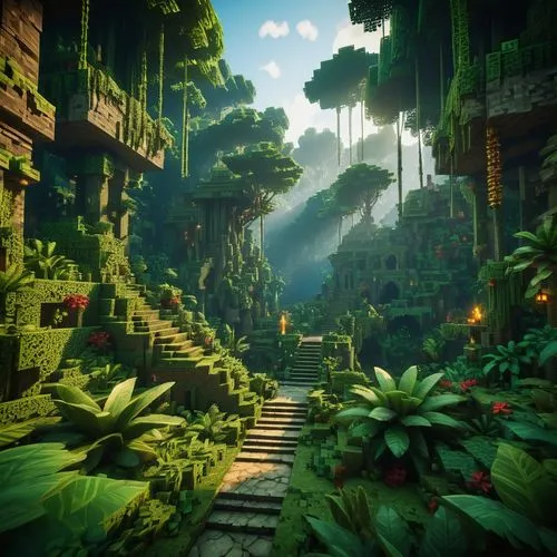 ravine,verdant,jungle,ecotopia,green valley,fractal environment,Photography,General,Fantasy