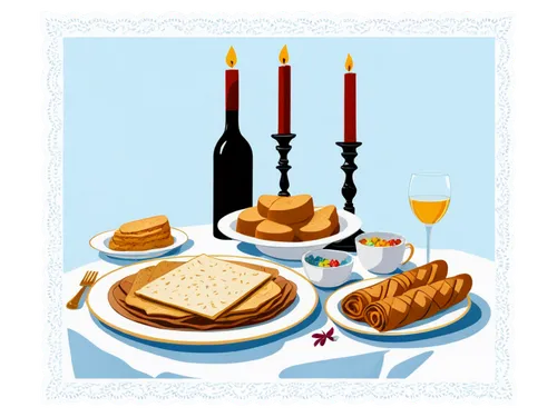 shabbat candles,place setting,pesach,dinnerware set,danish breakfast plate,hannukah,breakfast plate,candlestick for three candles,food icons,tableware,chanukah,placemat,new year clipart,hanukah,french food,menorah,tablescape,jewish cuisine,kosher food,limburger cheese,Art,Artistic Painting,Artistic Painting 43