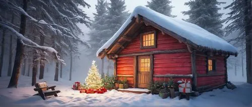 nordic christmas,christmas snowy background,christmas landscape,winter house,christmas scene,winter background,christmasbackground,watercolor christmas background,snow scene,christmas snow,winter village,christmas background,north pole,christmas wallpaper,christmas house,log cabin,christmas room,small cabin,snow shelter,lapland,Conceptual Art,Sci-Fi,Sci-Fi 07