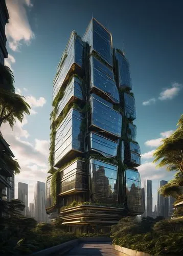 arcology,futuristic architecture,futuristic landscape,ecotopia,skyscraper,cybercity,sky apartment,skyscraping,the skyscraper,supertall,residential tower,terraformed,sky space concept,sedensky,solar cell base,unbuilt,escala,glass building,megapolis,urban towers,Conceptual Art,Sci-Fi,Sci-Fi 02