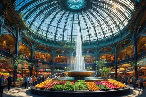 wintergarden,floor fountain,winter garden,gaylord palms hotel,galleria,atriums,bellagio hotel,atrium,conservatory,emporium,decorative fountains,flower dome,bellagio,garden by the bay,caesar palace,galeries,spa water fountain,central park mall,erawan,scheels,Conceptual Art,Fantasy,Fantasy 05