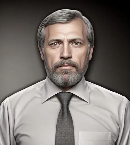 an old man wearing a shirt with a gray tie,pushkov,topoyev,yarkovsky,glushkov,larijani,zakharchenko,Common,Common,Natural