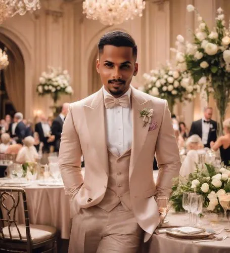 a black man on a suit,tremaine,wedding suit,debonair,the groom,men's suit,Photography,Cinematic