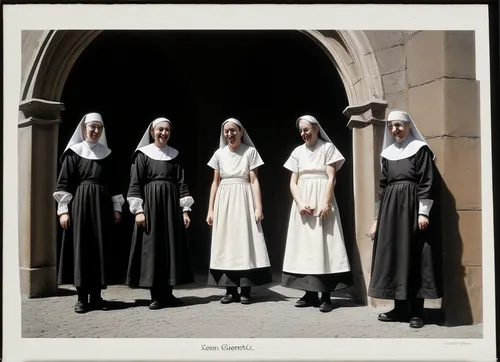 Three German nuns in a convent.,postulants,nuns,monjas,benedictines,novitiate,womenpriests,carmelites,nunnery,carmelite order,ursulines,monastic,nunsense,franciscans,cassock,cassocks,carthusians,monas