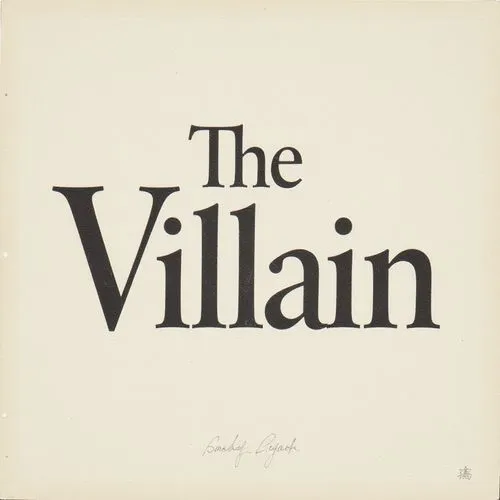 dwiggins,villan,villanelle,blank vinyl record jacket,villainy,cd cover