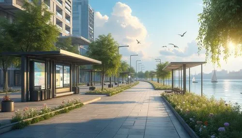 waterfront,harborfront,shorefront,waterview,riverfront,songdo,the waterfront,riverside,harborwalk,bellevue,walkway,bayfront,hafencity,waterplace,khlong,waterside,yeouido,house by the water,waterfronts,landscape background,Photography,General,Realistic