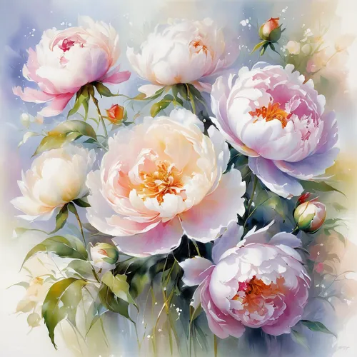 peonies,peony,pink peony,peony bouquet,camellias,watercolor roses,peony pink,chinese peony,flower painting,garden roses,camelliers,peony frame,flowers png,noble roses,blooming roses,common peony,esperance roses,rose flower illustration,watercolor floral background,watercolor roses and basket,Conceptual Art,Oil color,Oil Color 03