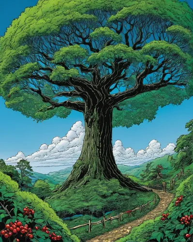 Imagine a magical realm where sorbus trees grant wishes.,tree of life,flourishing tree,celtic tree,oak tree,dragon tree,magic tree,the japanese tree,arbor day,a tree,bodhi tree,rosewood tree,hokka tre