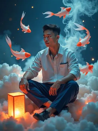 jianfeng,fire artist,pyrotechnical,dalixia,pyrokinesis,photo manipulation