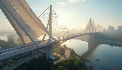 cable-stayed bridge,anzac bridge,skybridge,zakim,malopolska breakthrough vistula,viadrina,mytishchi,beograd,rainbow bridge,danube bridge,guangzhou,kyiv,petrzalka,dnipro,bridged,yekaterinburg,bridge new europe,rostov,hohenzollern bridge,dragon bridge,Photography,General,Realistic