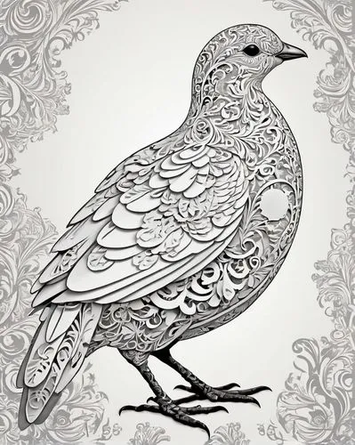 an ornamental bird,ornamental bird,ornamental duck,line art birds,bird pattern,victoria crown pigeon,dove of peace,bird illustration,silver seagull,plumed-pigeon,inca dove,turtle dove,turtledove,rock ptarmigan,speckled pigeon,crown pigeon,turtledoves,flower and bird illustration,bird drawing,ring dove,Illustration,Vector,Vector 21