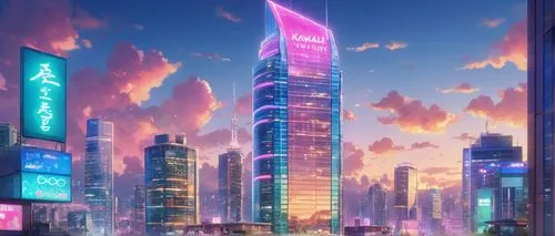 guangzhou,shanghai,cybercity,shinjuku,skyscraper,cityscape,skyscrapers,tokyo city,lujiazui,chengli,tokyo,colorful city,kowloon,nanjing,the skyscraper,lumpur,fantasy city,wanzhou,chengdu,cityzen,Illustration,Japanese style,Japanese Style 02