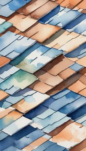 roof tiles,tiled roof,tiles shapes,roof landscape,roof tile,rooflines,roof panels,tiles,glass tiles,house roofs,clay tile,roofs,terracotta tiles,blue sea shell pattern,tessellated,tessellation,ceramic tile,tilings,shingled,roofline,Illustration,Paper based,Paper Based 25