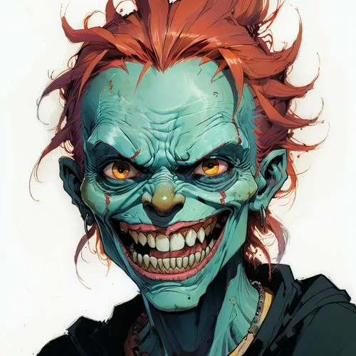 morgus,chucky,demona,gingiva,horror clown,hobgoblin,gascoigne,scary clown,frightful,shambling,ork,twisty,joker,snarl,zombie,zomo,snarling,batboy,zombie ice cream,shockheaded,Conceptual Art,Fantasy,Fantasy 08