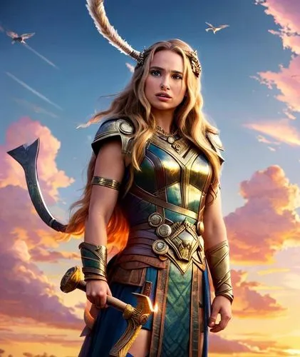 In this breathtaking photograph, the portrait of the famous beauty and mythology of the world Lady Thor now appears as a masterpiece. But this is no ordinary creature is beautiful Natalie Portman . As