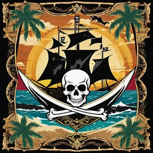 pirate flag,jolly roger,pirates,pirate treasure,pirate,piracy,nautical banner,skull and crossbones,pirate ship,east indiaman,skull and cross bones,bandana background,galleon ship,sail ship,galleon,full-rigged ship,nautical clip art,black flag,ship releases,caravel,Illustration,Vector,Vector 16