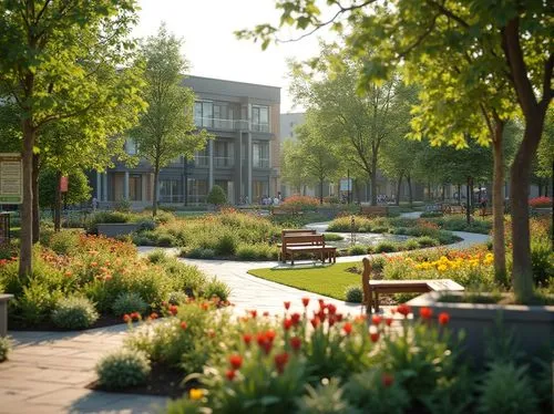 urban park,center park,broadmead,new housing development,coralville,spring garden,netherwood,city park,townsquare,zoetermeer,cohousing,nauerner square,umkc,iupui,botanical square frame,greenspaces,wageningen,streamwood,bridgeland,jaarsveld,Photography,General,Realistic