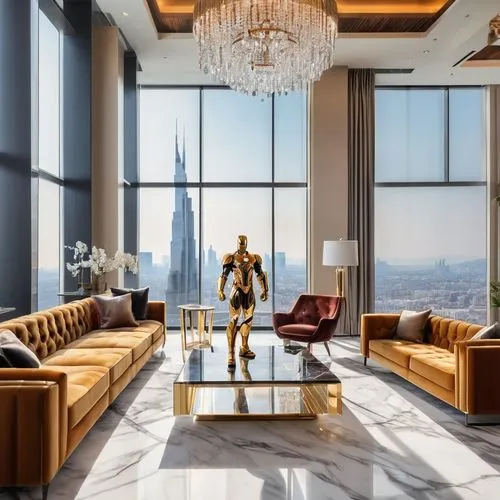 penthouses,modern decor,luxury home interior,rotana,largest hotel in dubai,contemporary decor,luxe,opulently,concierge,habtoor,dubai,tallest hotel dubai,minotti,apartment lounge,tishman,gold wall,dubia,livingroom,living room,great room,Unique,3D,Garage Kits