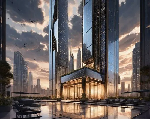 futuristic architecture,the skyscraper,skyscraper,sky space concept,skylstad,futuristic art museum,ordos,metropolis,guangzhou,futuristic landscape,klcc,mubadala,skyscrapers,glass building,titanum,abdali,skycraper,sky apartment,areopolis,arcology,Illustration,Black and White,Black and White 34