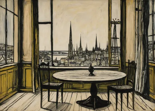 braque saint-germain,watercolor paris balcony,paris cafe,parisian coffee,orsay,vincent van gough,braque francais,david bates,dining table,paris balcony,art nouveau,bistrot,dining room,cologne,universal exhibition of paris,vincent van gogh,post impressionism,kitchen table,glass painting,table artist,Art,Artistic Painting,Artistic Painting 01